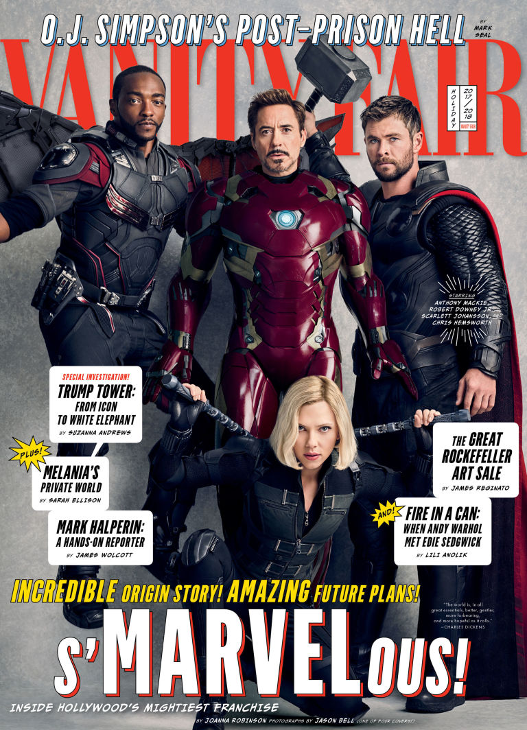 Обложка выпуска журнала Vanity Fair, посвященного фильму «Мстители: Война бесконечности»