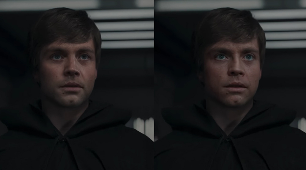 Кадр из видео «The Mandalorian Luke Skywalker Deepfake»