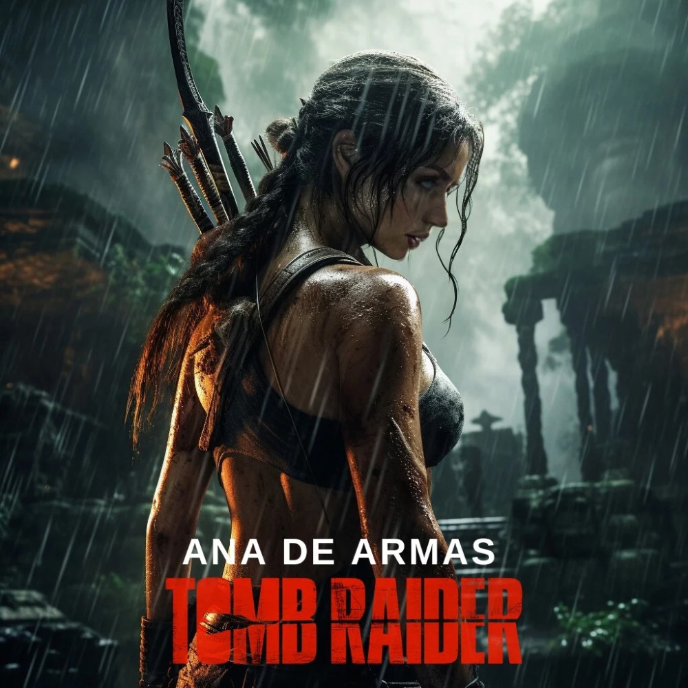 Ана де Армас стала Ларой Крофт на крутых фан-артах к фильму по Tomb Raider