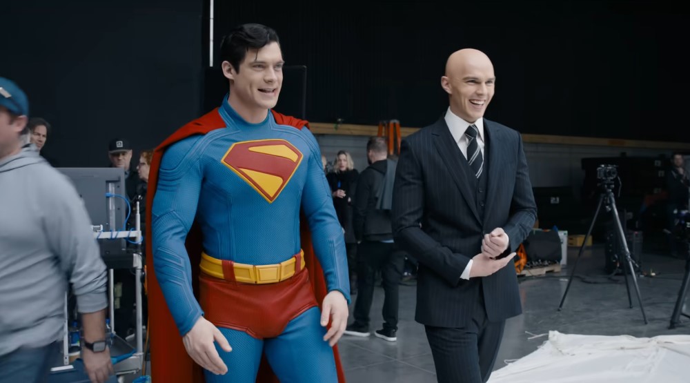 Кадр со съемок фильма «Супермен» (2025)