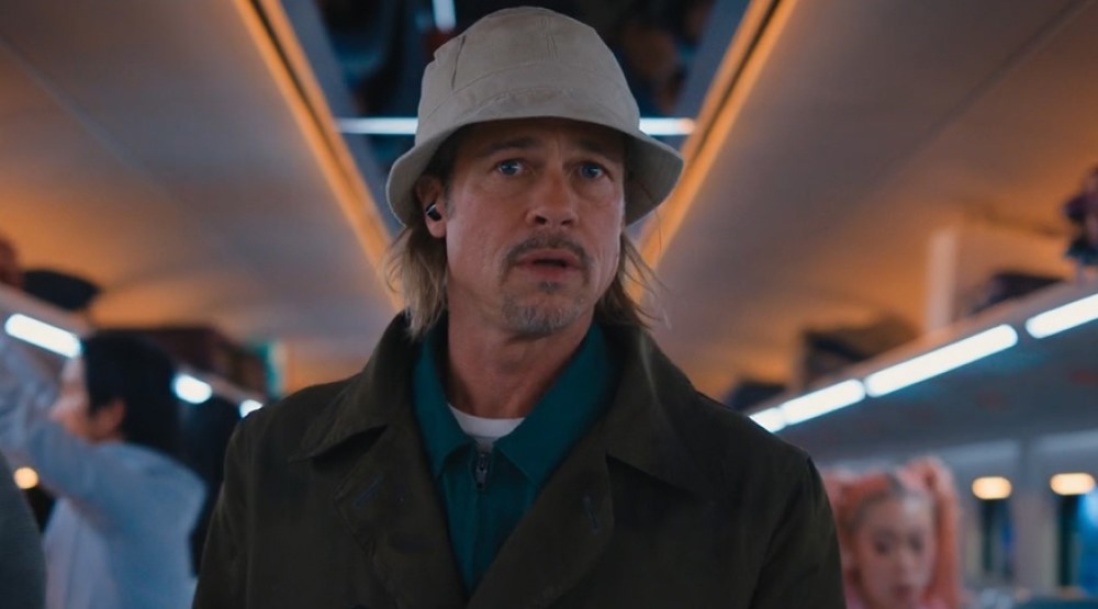 Брэд Питт, кадр из фильма «Быстрее пули» (2022)