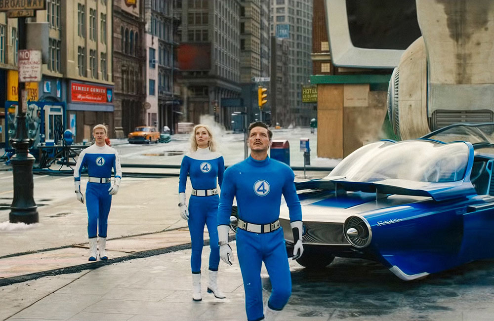 Кадр из фильма «Фантастическая четверка: Первые шаги» (2025)